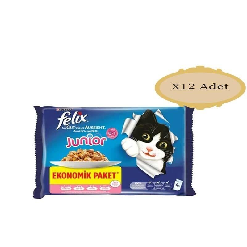 Felix Yavru Tavuklu Kedi Konservesi 340 GR X 12