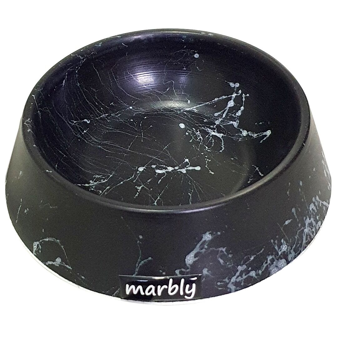 Marbly Black White 08oz mama ve su kabı