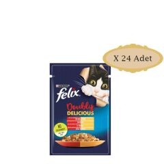 Felix Yaş Kedi Maması Sığır Ve Kümes Hayvanlı X 24