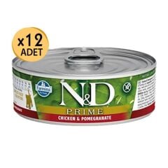 N&D Tavuk & Narlı Yavru Kedi Konserve 80g 12 Adet