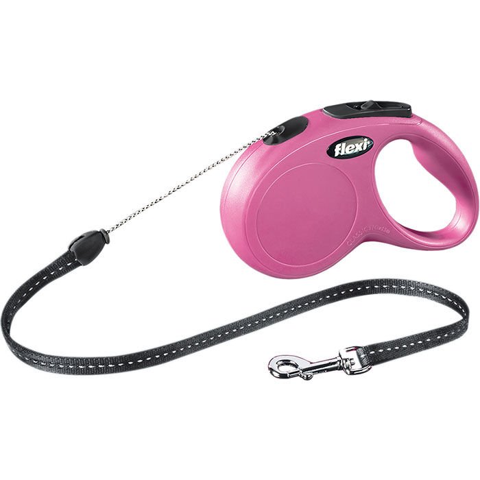 Flexi New Classic İpli Medium Otomatik Gezdirme 5 Mtr Pembe