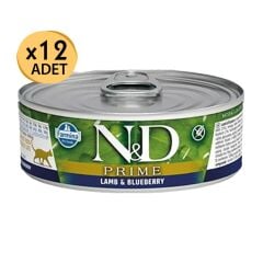 N&D Kuzu&Yaban Mersinli Kedi Konserve 80g 12 Adet
