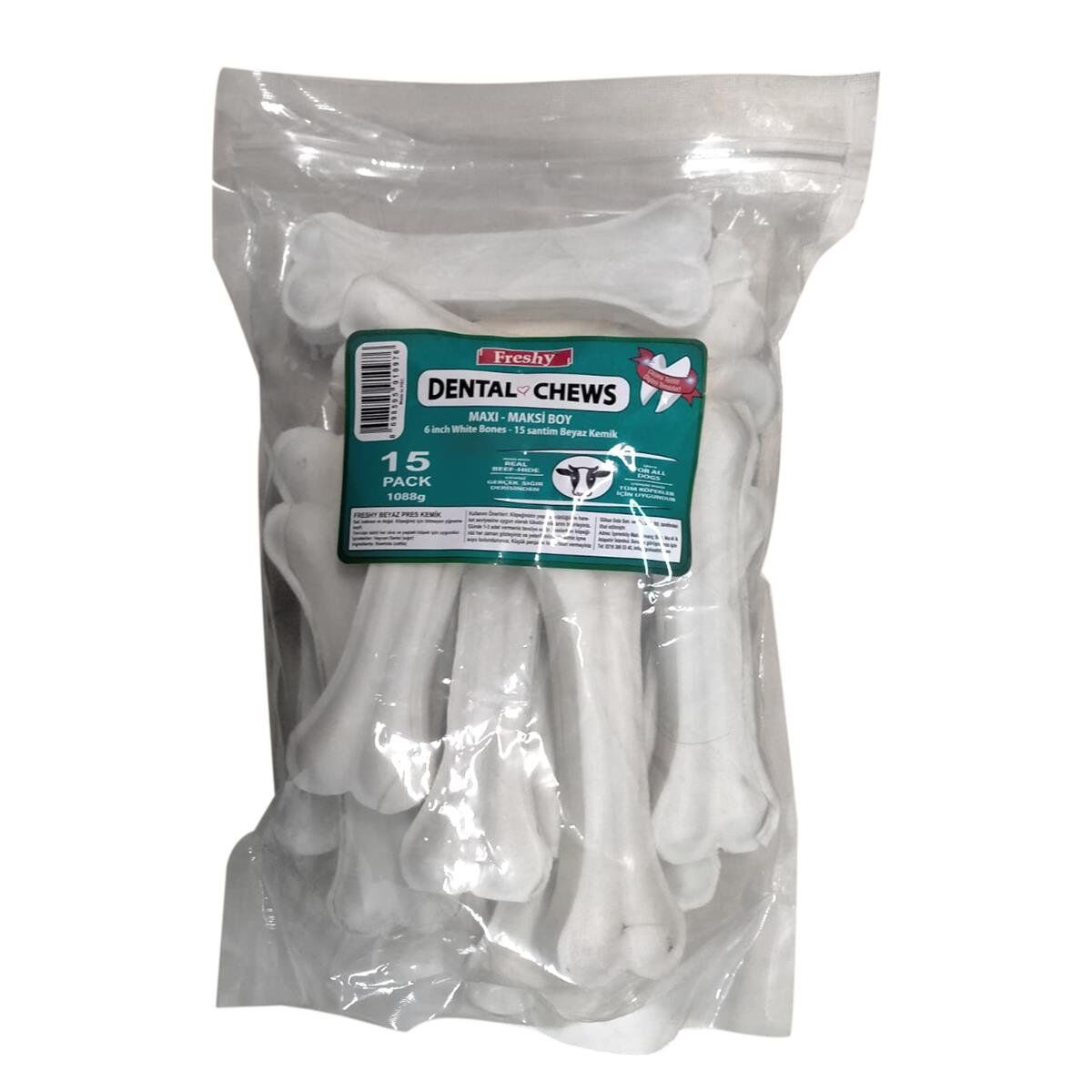 Freshy Beyaz Dental Kemik 15Li Paket 15Cm