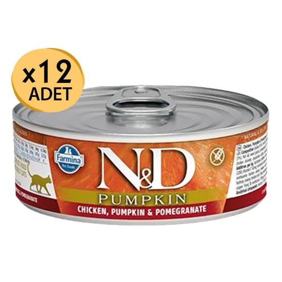 N&D Balkabak Tavuk & Narlı Kedi Konserve 80g 12 Adet