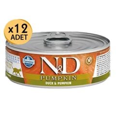 N&D Balkabak Ördekli Kedi Konservesi 80 Gr  X 12 Adet