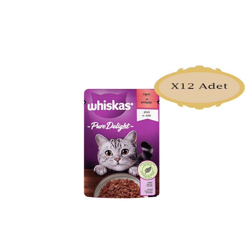 Whiskas Pouch  Jöle İçinde Sığır Etli Yetişkin Kedi Konservesi 85 Gr