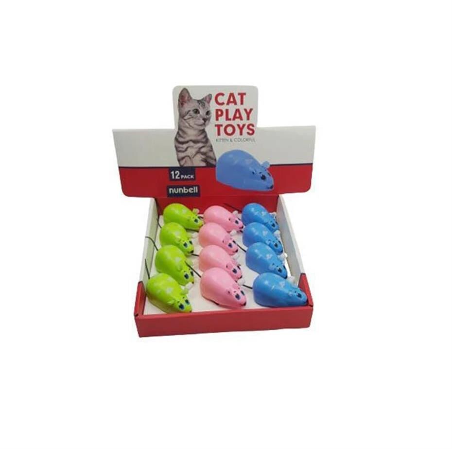 Nunbell Kedi Oyun.Kurmalı Fare 12'li