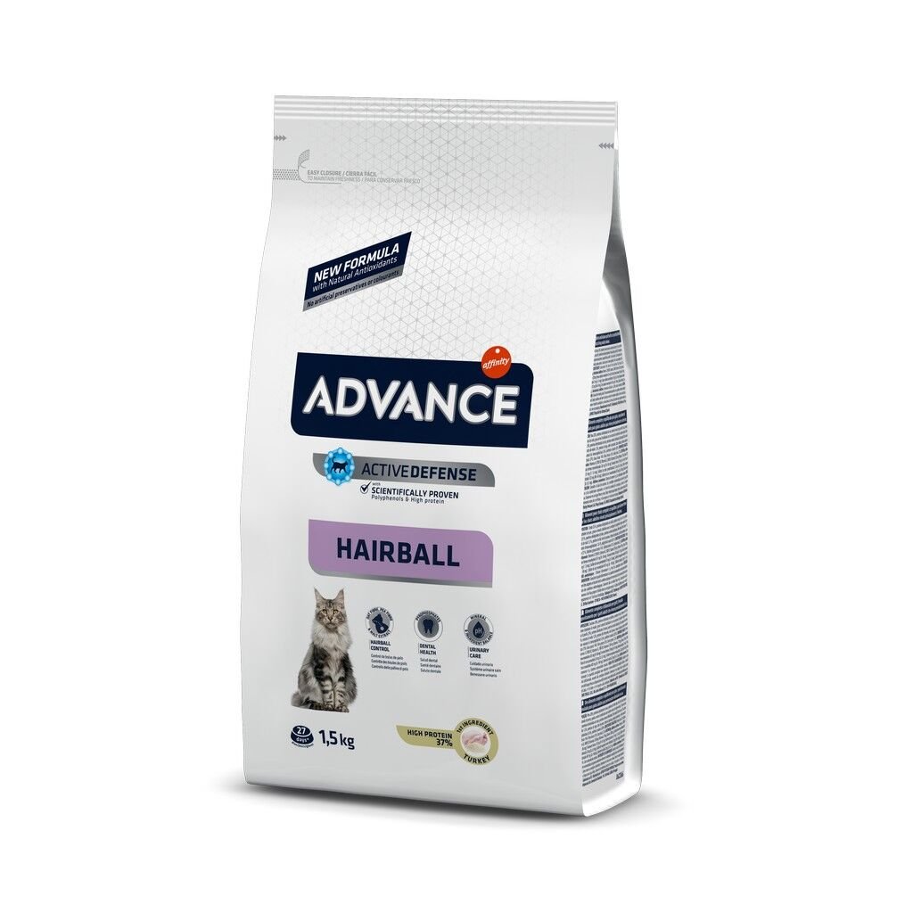 Advance Hairball Tavuk ve Pirinçli Tüy Yumağı Kontrolü Kedi Maması 1,5 Kg