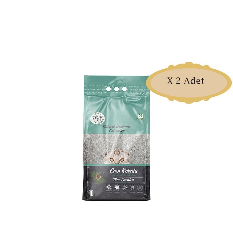 Eco Natura Pet Çam Kokulu Kalın Taneli Bentonit Kedi Kumu 10 Lt X 2 Adet