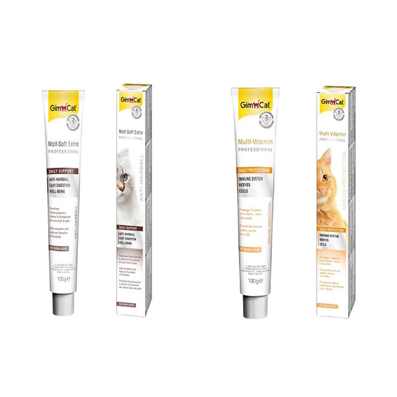 GimCat Kedi Macunu Malt Soft Extra 100 Gr X Multivitamin 100 Gr