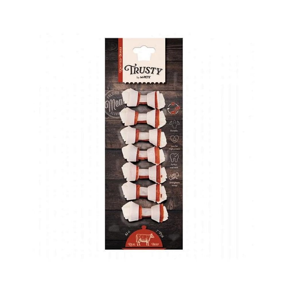 M-Pets Trusty Beef Düğümlü Kemik 7li 84gr/6,4cm