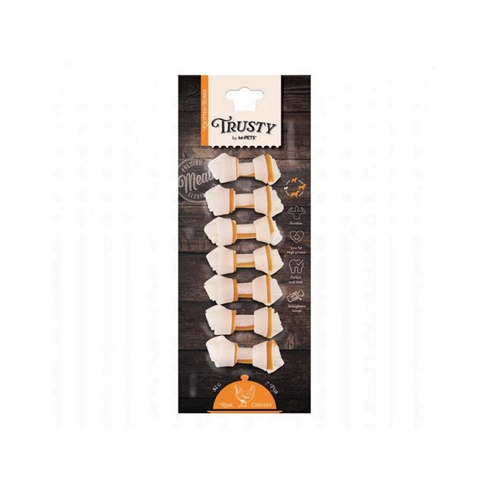 M-Pets Trusty Chıken Düğümlü Kemik 7li 84gr/6,4cm