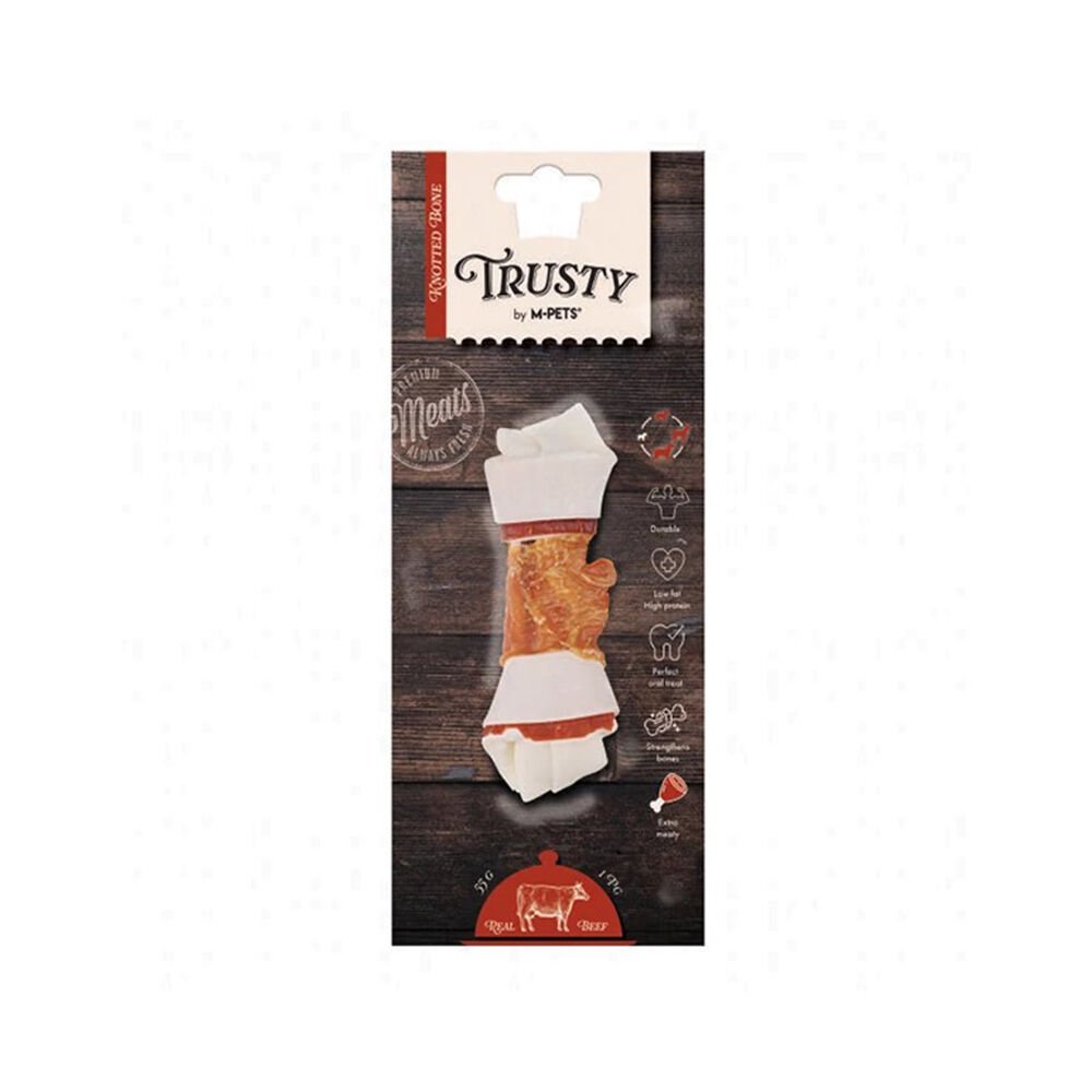 M-Pets Trusty Extra Beef Düğümlü Kemik 55gr/12,7cm