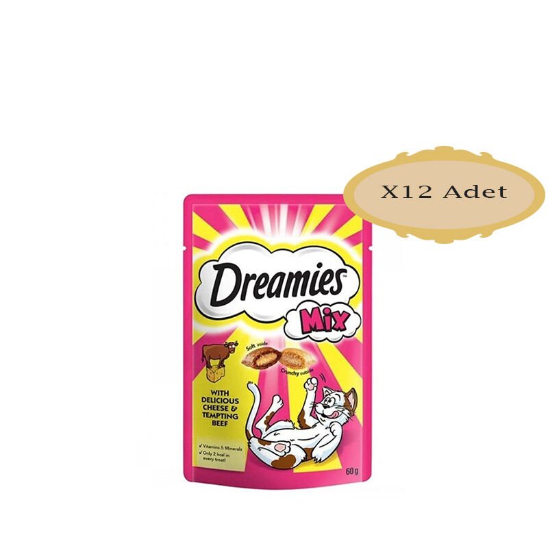 Dreamies Dana ve Peynir 60gr x 12 Adet