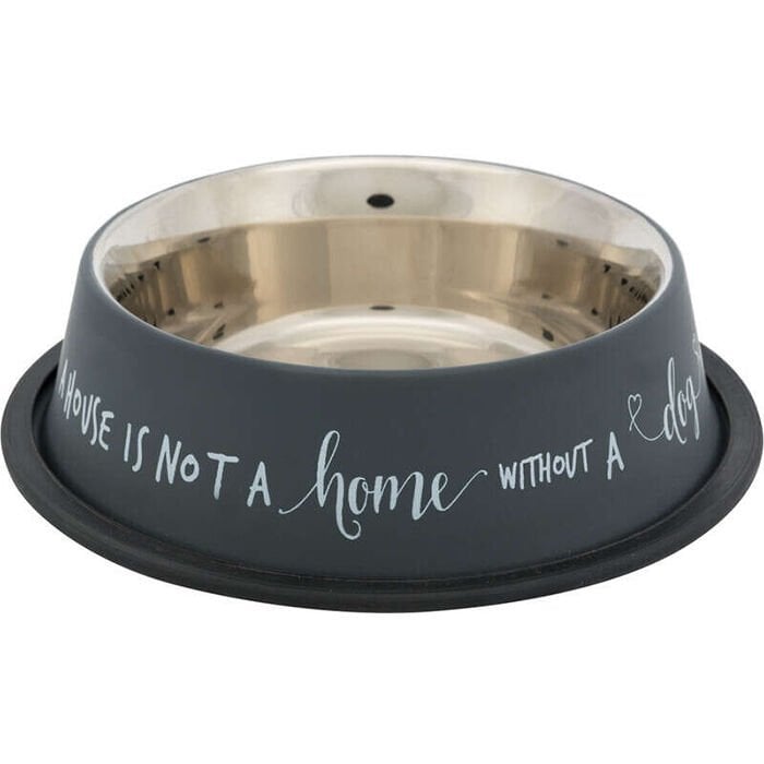 Trixie Köpek Mama ve Su Kabı, Paslanmaz Çelik, 0.70lt/ø21 cm, Gri