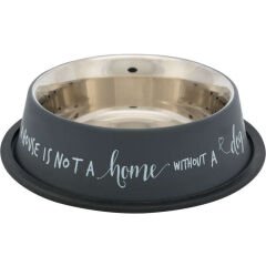Trixie Köpek Mama ve Su Kabı, Paslanmaz Çelik, 0.70lt/ø21 cm, Gri
