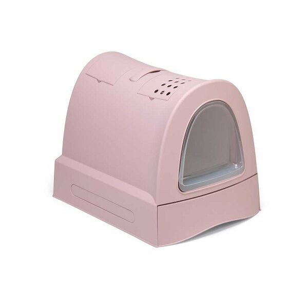 Imac Zuma Çekmeceli Kapalı Kedi Tuvaleti Pembe