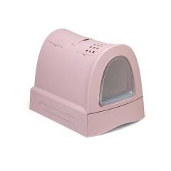 Imac Zuma Çekmeceli Kapalı Kedi Tuvaleti Pembe