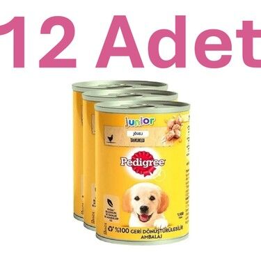 Pedigree Yavru Köpek Koservesi Tavuklu 400 Gr x12