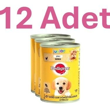 Pedigree Yavru Köpek Koservesi Tavuklu 400 Gr x12