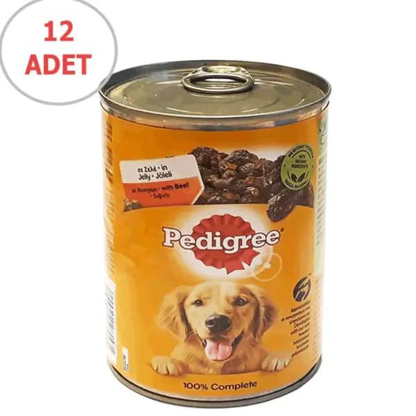 Pedigree Sığır Etli Köpek Konservesi 400 g x 12 Ad