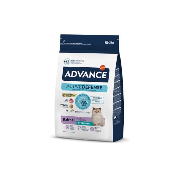 Advance Sterilized Hairball Hindili Kısırlaştırılmış Kedi Maması 3 Kg