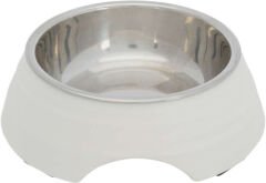 Trixie Köpek Mama ve Su Kabı, Melamin/Paslanmaz Çelik, 0.2lt/ø14cm, Beyaz