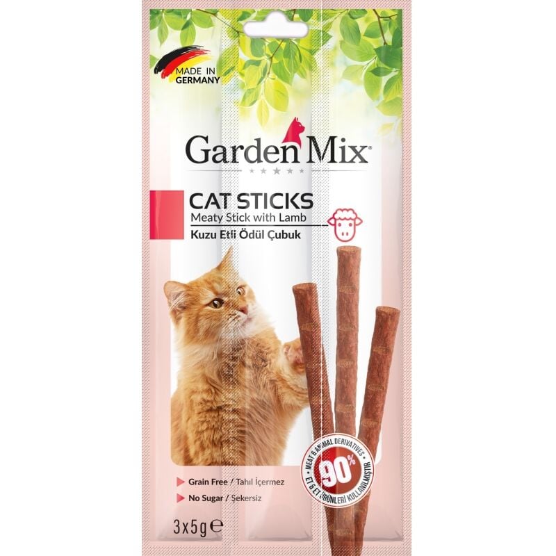 GardenMıx Kuzu Etli Kedi Stıck Ödül 3*5 Gr