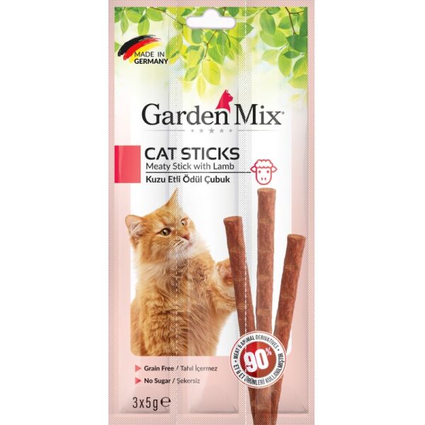 GardenMıx Kuzu Etli Kedi Stıck Ödül 3*5 Gr