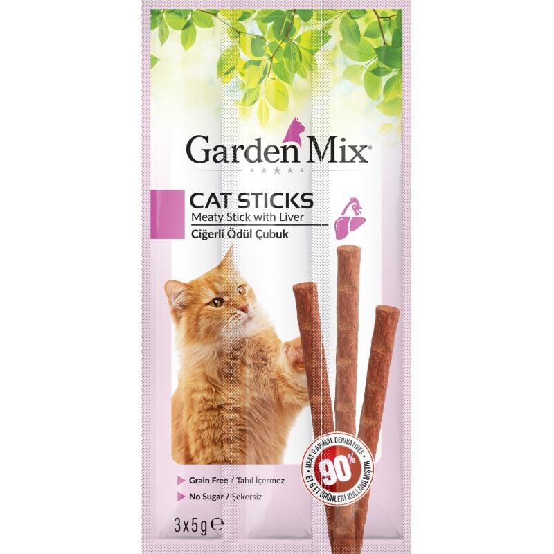 GardenMıx Cıgerli Kedi Stıck Ödül 3*5 G 50 Li