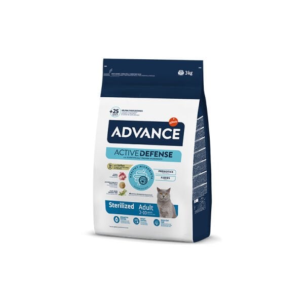 Advance Sterilized Hindili Kısırlaştırılmış Kedi Maması 3 Kg