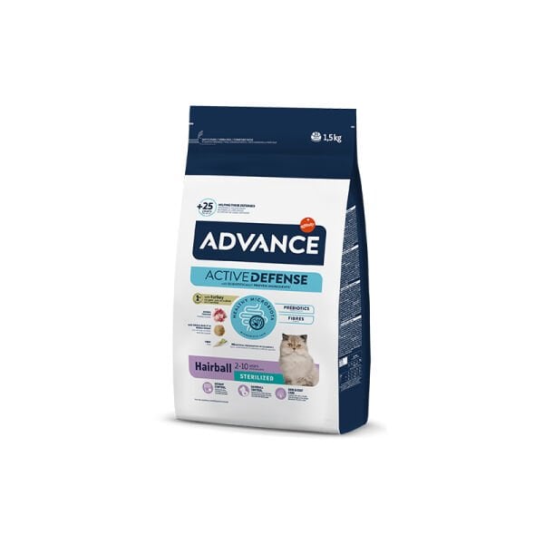 Advance Sterilized Hairball Hindili Kısırlaştırılmış Kedi Maması 1,5 Kg