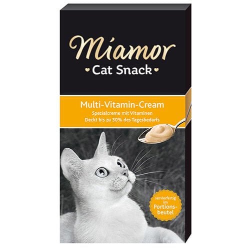 Miamor Cream Multi-Vitamin Tamamlayıcı Ek Besin ve Kedi Ödülü 6x15 Gr