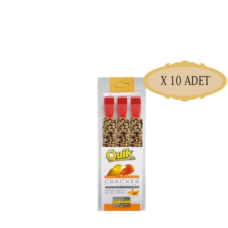 Quik Ballı ve Yumurtalı Kanarya Krakeri 3lü X 10 Adet