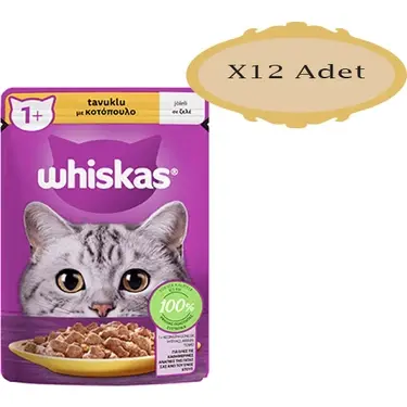 Whiskas Pouch Tavuklu Yetişkin Kedi 85GX12 Adet