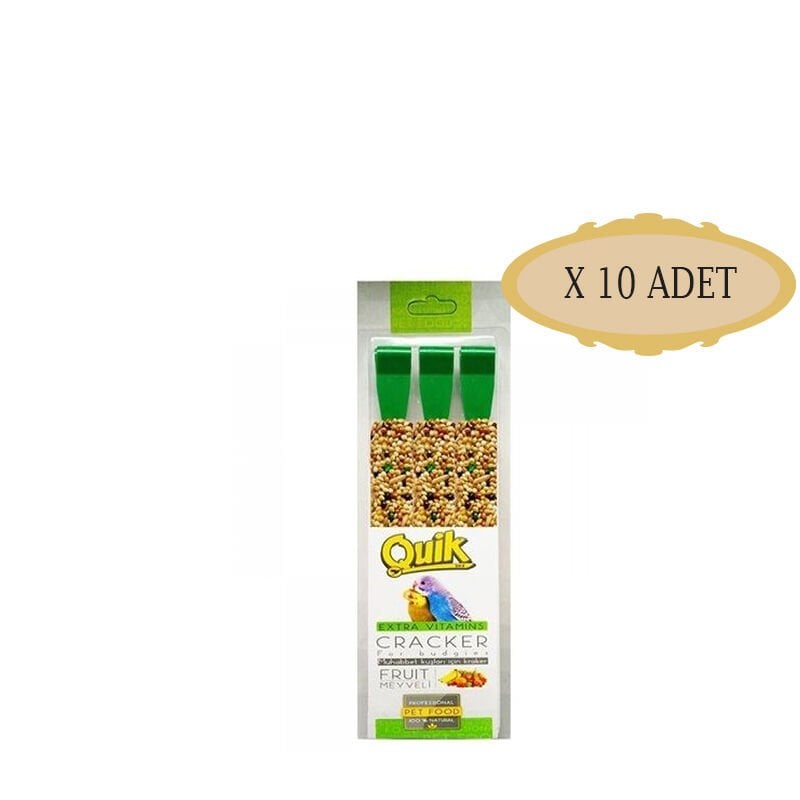 Quik Meyveli Muhabbet Krakeri 3 lü x 10 Adet
