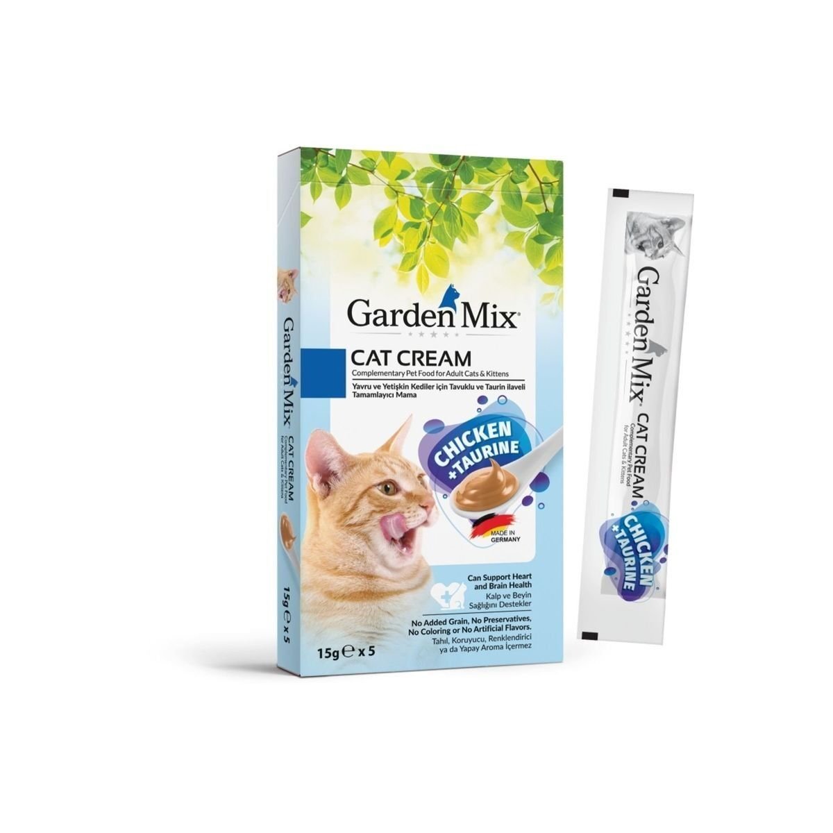 Garden Mix Taurin ve Tavuklu Krema Kedi Ödül Maması 15gr (5'li)