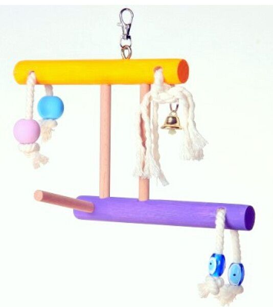 Bıcı Bıcı Çift Oluklu İpli Kuş Salıncak 15 cm x 25 cm