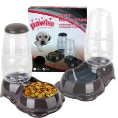 Pawise Gravity Hazneli Kedi Köpek Mama ve Su Kabı Takım (2 Ürün)