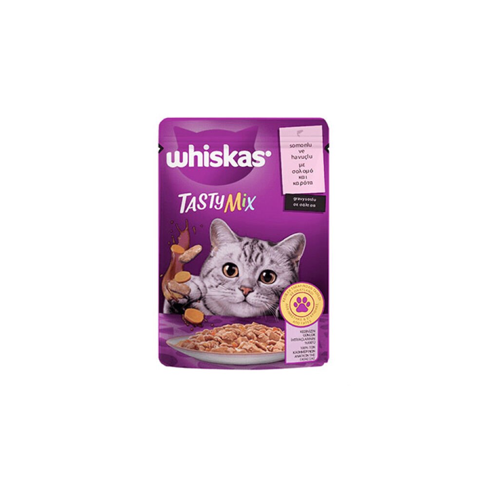 Whiskas Pouch Tasty Mix Somunlu Havuçlu 85 GRX 24 adet