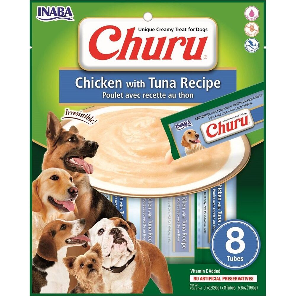 Ciao Churu Ton Balıklı ve Tavuklu Tamamlayıcı Köpek Ödül Maması 8 x 20 Gr