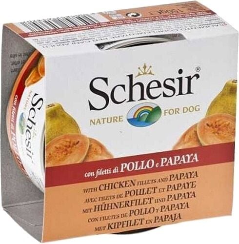 Schesir Fruit Tavuk&Papaya Köpek Konserve 150g x12
