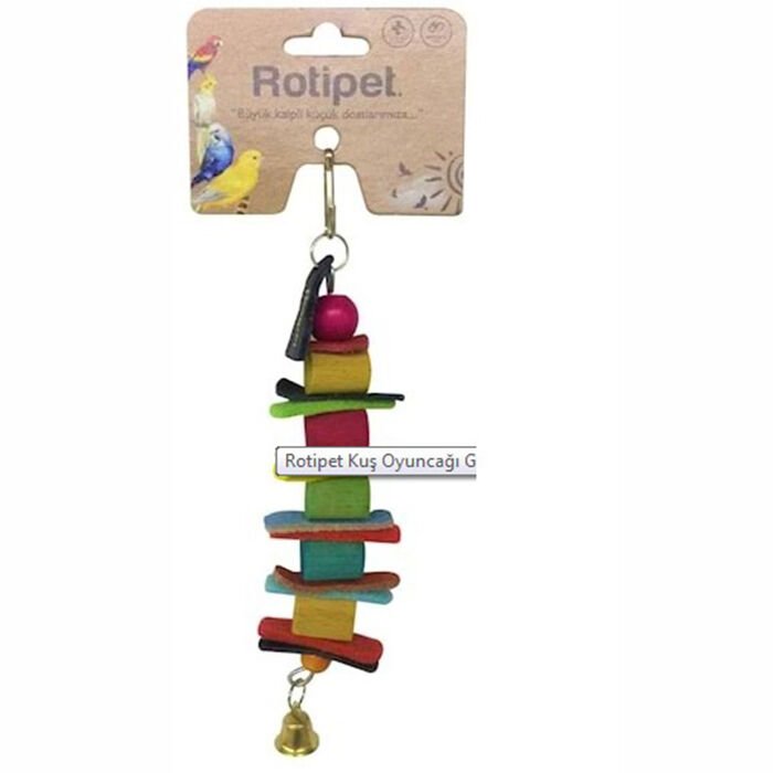 Rotipet Kuş Oyuncağı Gökkuşağı Derili