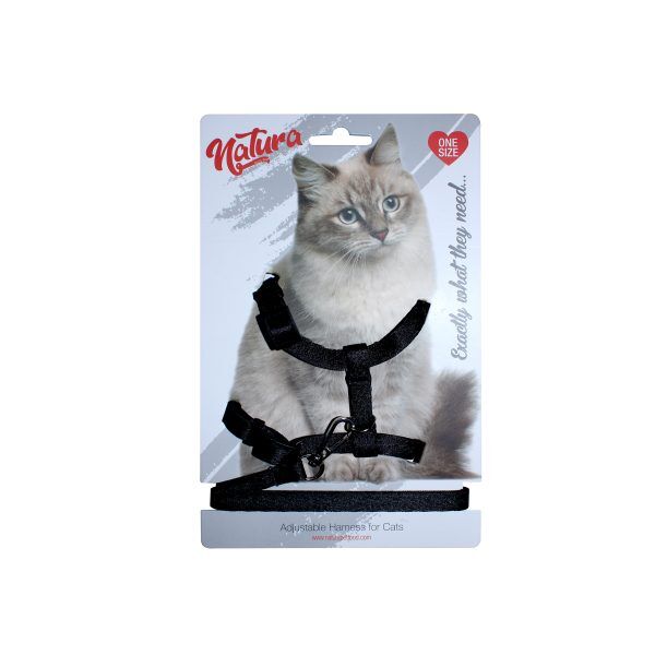 Natura Yetişkin Kedi Bel Tasması - Siyah