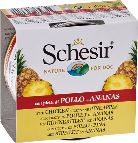 Schesir Fruit Tavuk & Ananas Köpek Konservesi 150 12 ADET