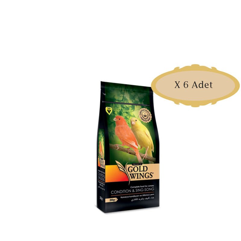 Gold Wings Premium Kanarya Kondisyon ve Öttürücü Yemi 200 Gr X 6 Adet