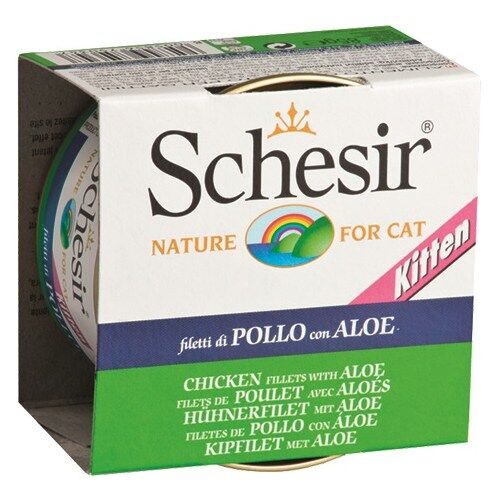 Schesir Kitten Tavuk Etli ve Aloeveralı Yavru Kedi Konservesi 85 gr