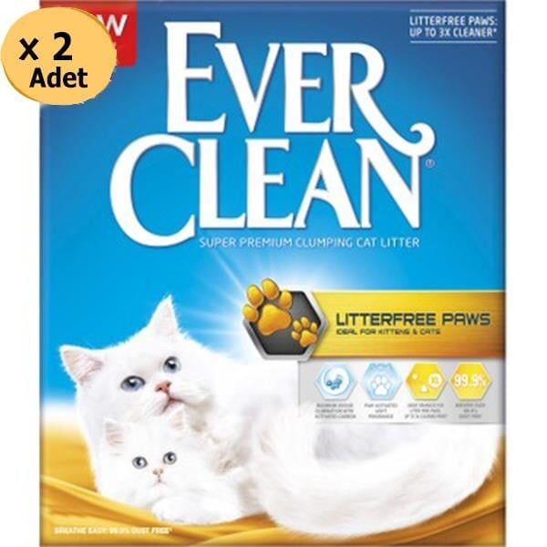 Ever Clean Less Trail Ayağa Az Yapışan Doğal Kedi Kumu 10 Lt x 2 Adet