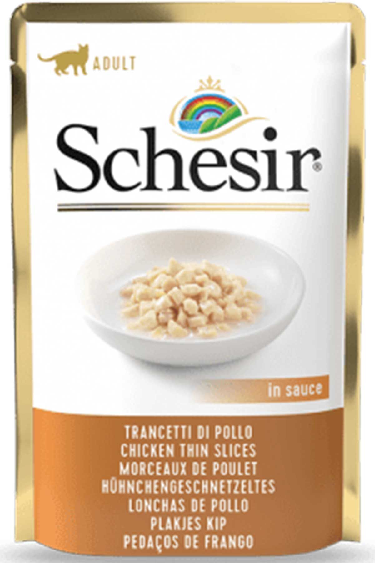 Schesir Kıyılmış Tavuk Etli Kedi Pouch Konserve 85 gr