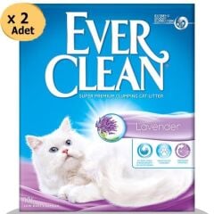 Ever Clean Lavender - Lavanta Parfümlü Kedi Kumu 10 Lt x 2 Adet